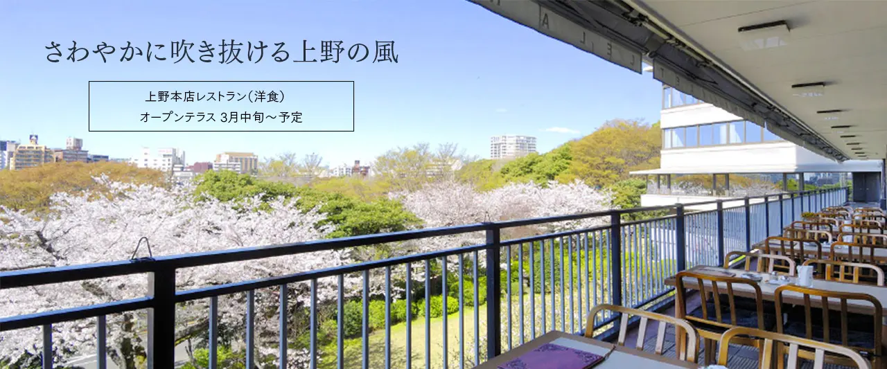 さわやかに吹き抜ける上野の風　上野本店レストラン（洋食）