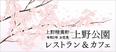 桜お花見 上野公園のレストラン＆カフェ　おいしい桜メニューがいっぱいです。